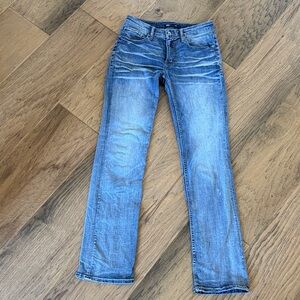 BKE Men's Light Blue Straight Jeans